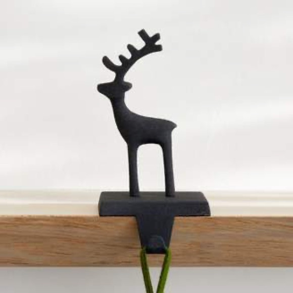 Crate&Barrel Holiday Nwt Crate Barrel Black Zinc Reindeer Stocking Holder Poshmark